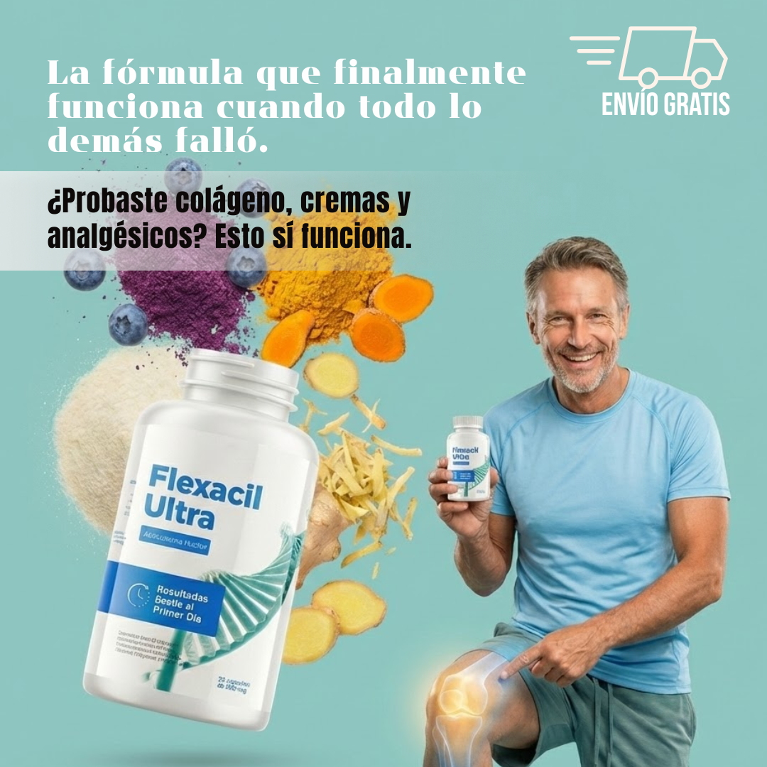 FLEXACIL ULTRA | Reducción visible de la inflamación y más movilidad desde el primer día gracias a la Sinergia Anti-Inflamatoria 4X.