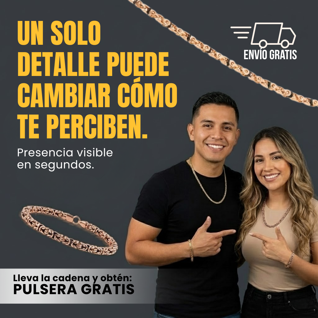 Cadena rústica minimalista | Te la pones. El impacto es inmediato | PULSERA GRATIS.✨