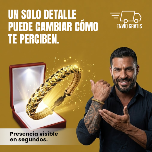 PULSERA AUREA | El verdadero estatus no se muestra. Se percibe. | Oro laminado 18K.