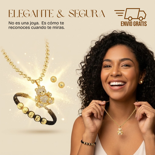 OSO DORADO™ | Fuerza y elegancia en equilibrio | SET en oro laminado 18K.