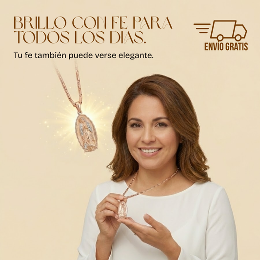 Cadena rústica + Dije VIRGEN | Tu fe es parte de quién eres.