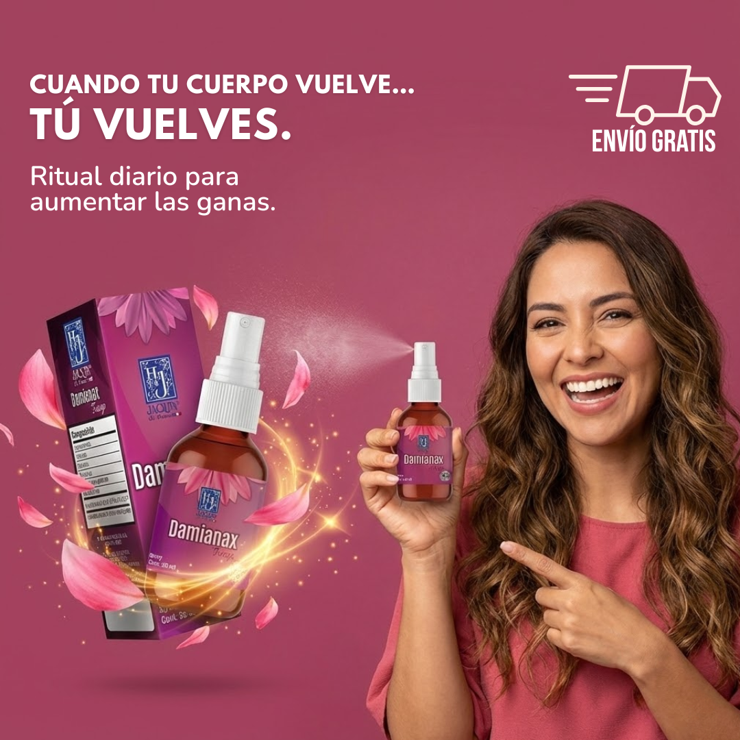 DAMIANAX | Recupera energía, ánimo y deseo femenino. | Aumenta tu libido de forma segura y natural.