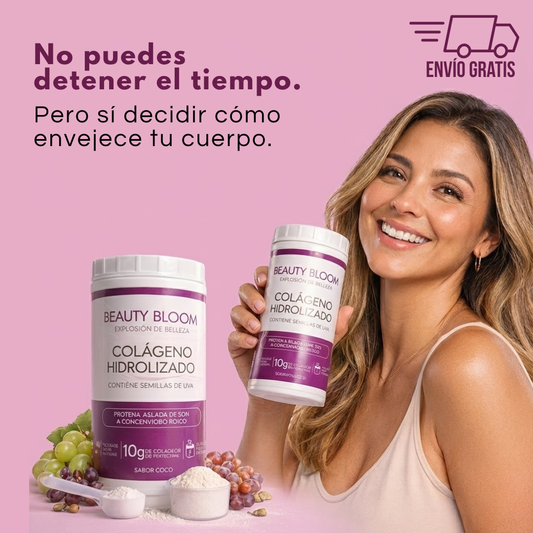 BEAUTY BLOOM | Colágeno viral | Colágeno con resveratrol que reconstruye y protege tu firmeza, vitalidad y presencia.
