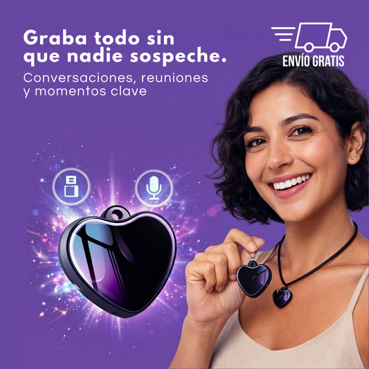 CORAZÓN TESTIGO™ | Graba sin que parezca que lo estás haciendo | Tamaño y forma con discreción.