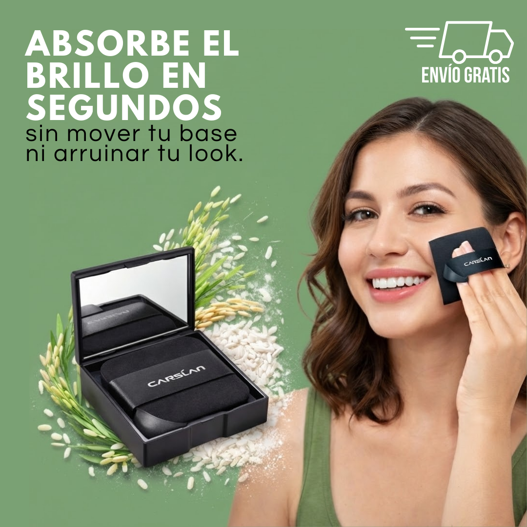 CARSLAN | Hojas 2 en 1 que absorben la grasa facial | NO DAÑAN TU MAQUILLAJE.
