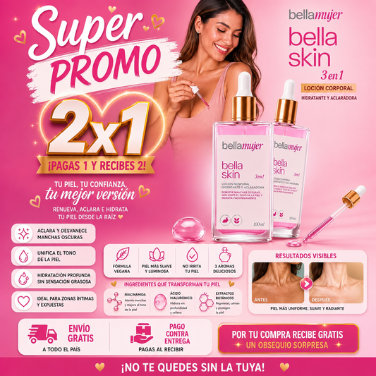 Kit 2x1 Bella Skin + Obsequio | Piel Clara, Uniforme y Sin Manchas