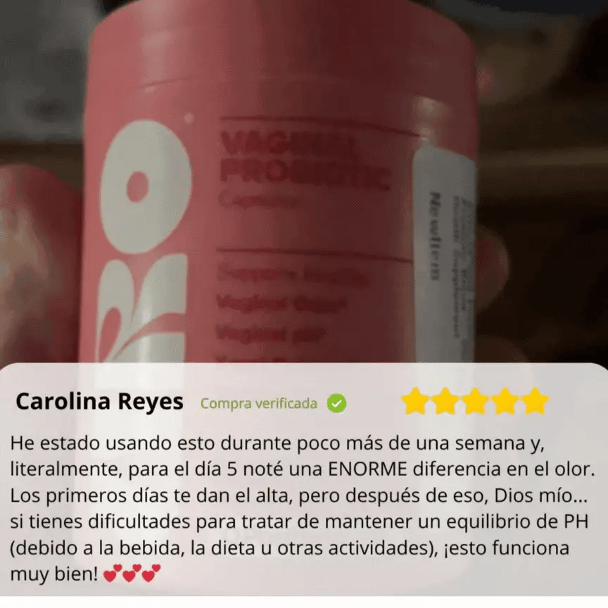 Cápsulas probióticas vaginales™️Formulado con V-Positiv Probiotic Blend™ 5 mil millones de UFC para un olor y pH vaginal saludables