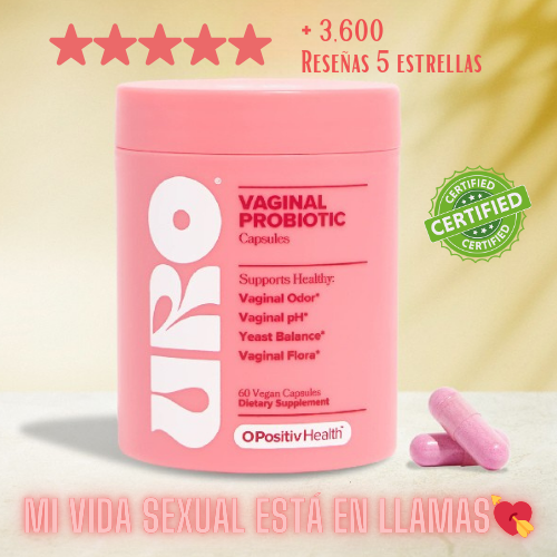 Cápsulas probióticas vaginales™️Formulado con V-Positiv Probiotic Blend™ 5 mil millones de UFC para un olor y pH vaginal saludables