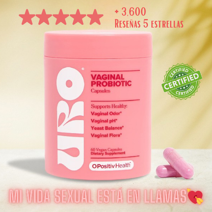 Cápsulas probióticas vaginales™️Formulado con V-Positiv Probiotic Blend™ 5 mil millones de UFC para un olor y pH vaginal saludables