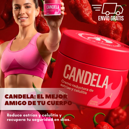 CANDELA | Crema antiestrías de Pimienta rosa | Piel más lisa desde la primera aplicación. Firmeza que se siente y se ve.🔥
