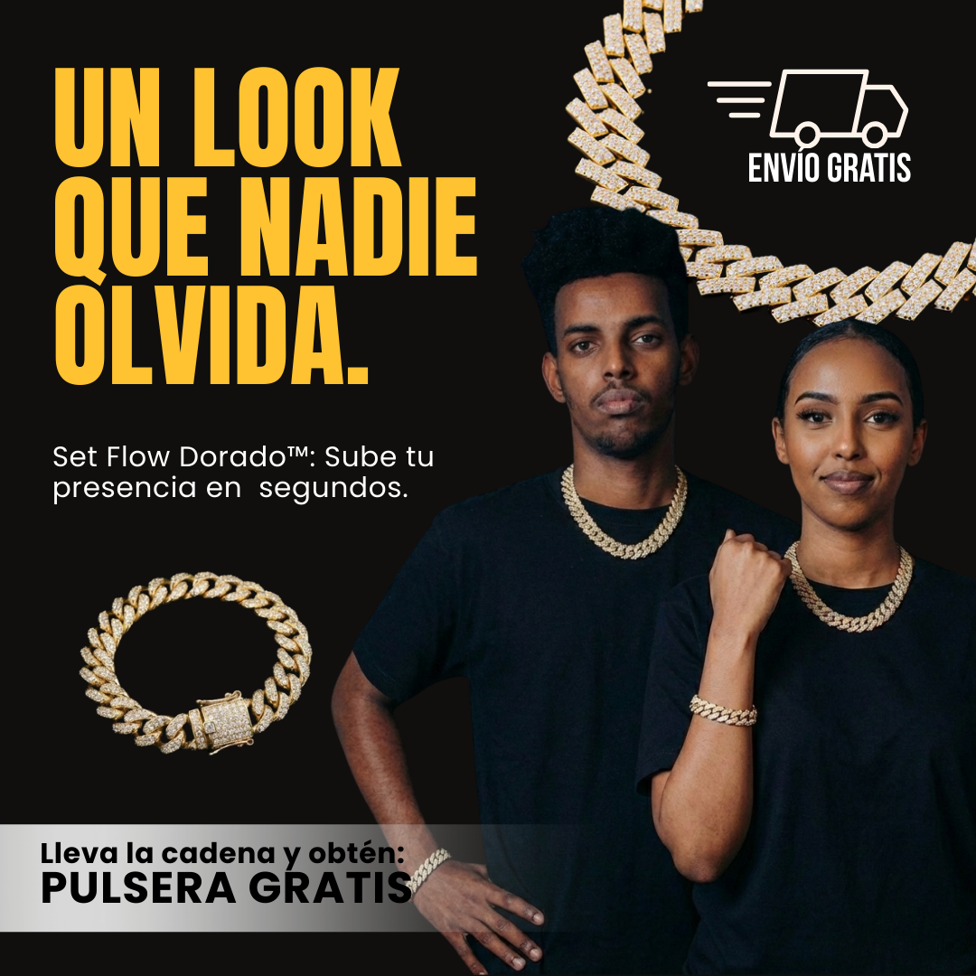 Set Flow Dorado™ | El detalle que convierte tu look común en presencia dominante🔥