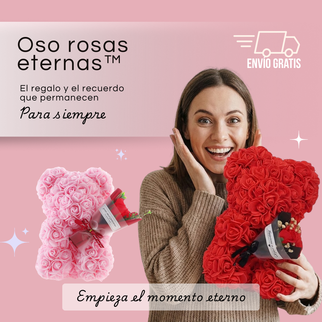 Oso rosas eternas™ | Amor que permanece para siempre.