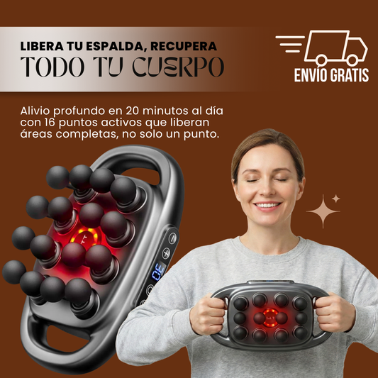 Masajeador-16 áreas™ | El masajeador que cubre toda tu tensión y te devuelve movilidad.