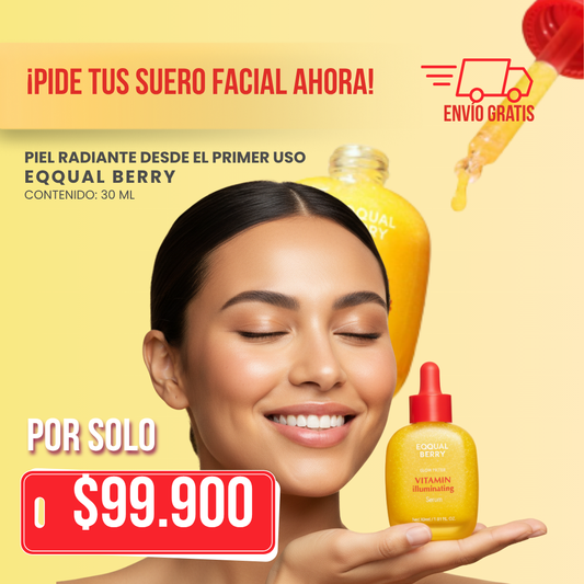 Suero iluminador | Eqqual Berry | El Resplandor que tu Piel Necesita: Vitamina C y Niacinamida