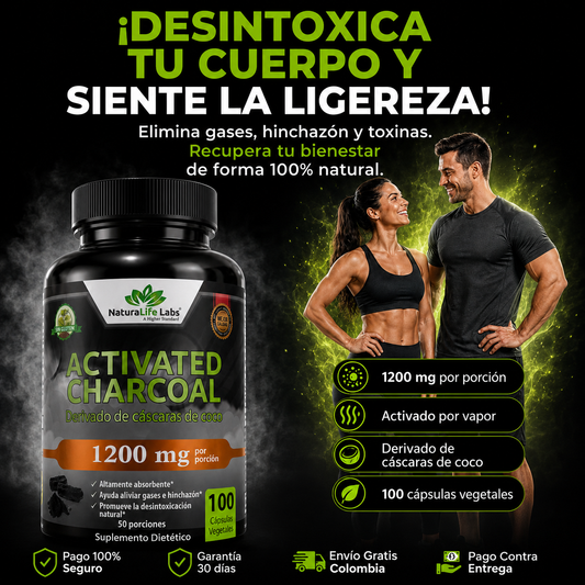 Carbón Activado Premium | Purificación Natural Instantánea