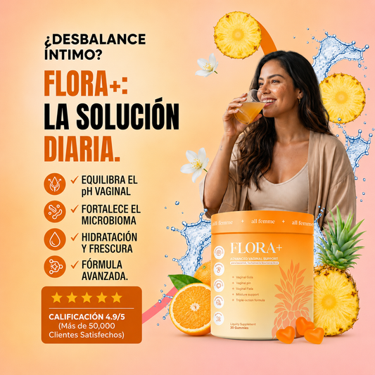 Flora+ De ALL FEMME | Equilibrio y Frescura Vaginal