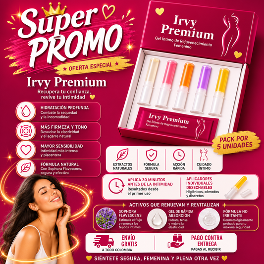 Irvy Premium Gel | Reafirmante Vaginal de Efecto Inmediato