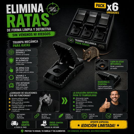 Trampa para Ratas de Alta Impacto | Control Rápido y Seguro