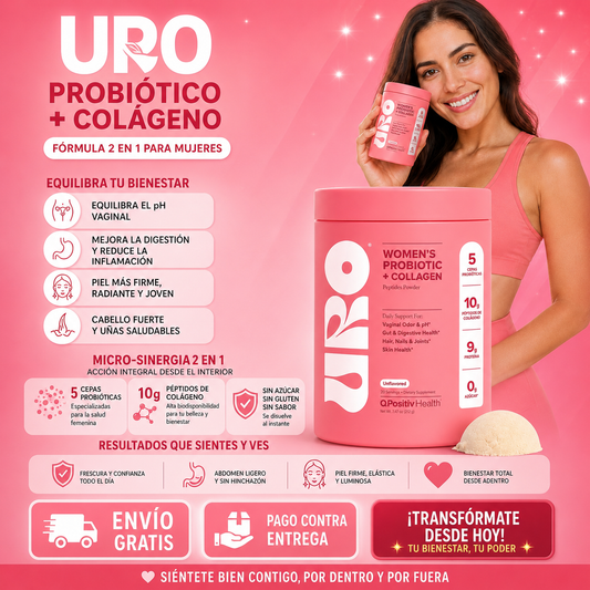 URO Probiótico + Colágeno | Equilibrio Íntimo y Juventud en un Solo Paso