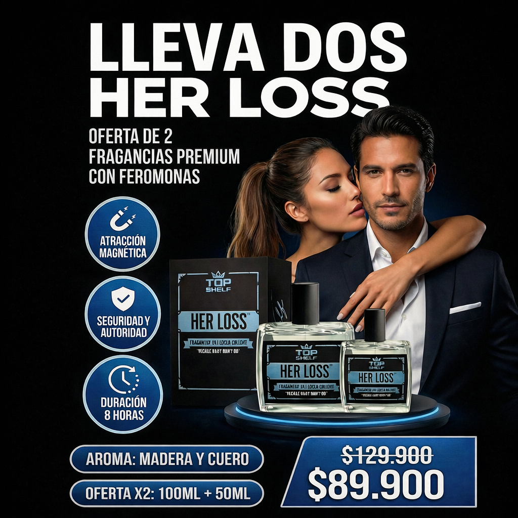 Her Loss | Colonia para ellos, aroma irresistible | OFERTA ESPECIAL: Dos frascos 100 ML + 50 ML