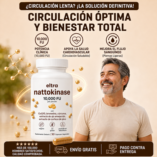 Nattokinase 10000FU | Circulación Fluida y Corazón Protegido