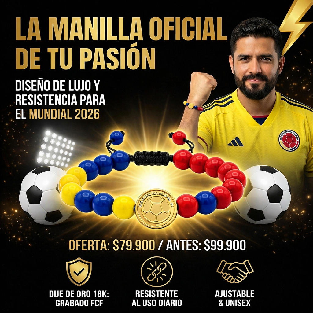 Manilla Oficial de la Selección Colombia | Baño en oro de 18K