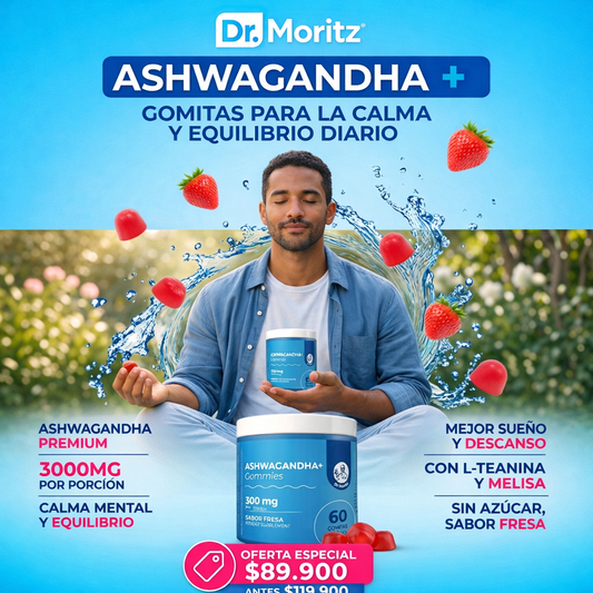 Gomitas De Ashwagandha |Dr. Moritz | Para La Calma Y La Relajación | 120 Unidades