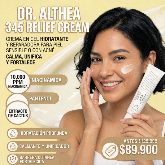 Calma, hidrata y repara tu piel | Dr. Althea 345 Relief Cream | Niacinamida, Pantenol y Extracto de Opuntia Ficus