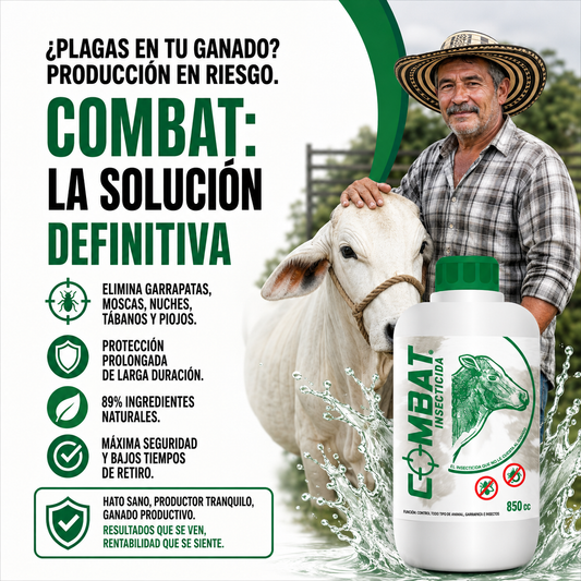 Insecticida COMBAT | Protección total para tu ganado