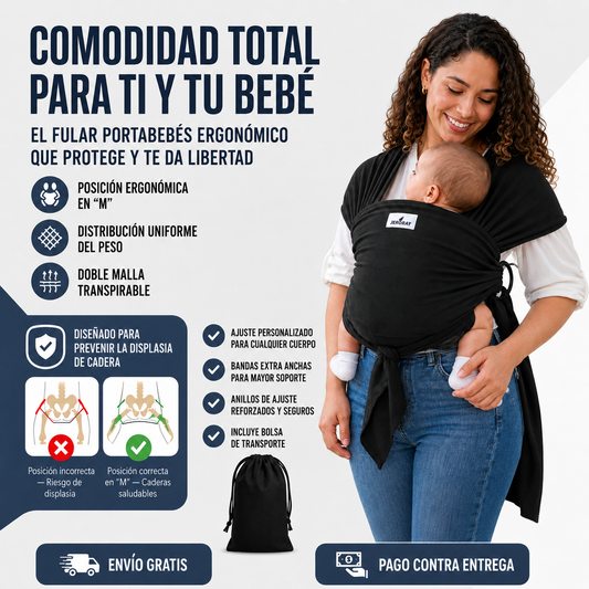 Fular Portabebés Ergonómico | Comodidad y Seguridad Total