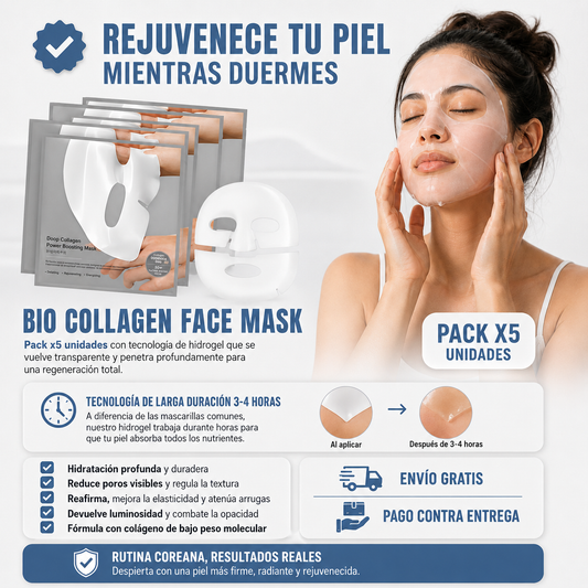 Mascarillas Coreanas De Colágeno | Pack X5 Unidades