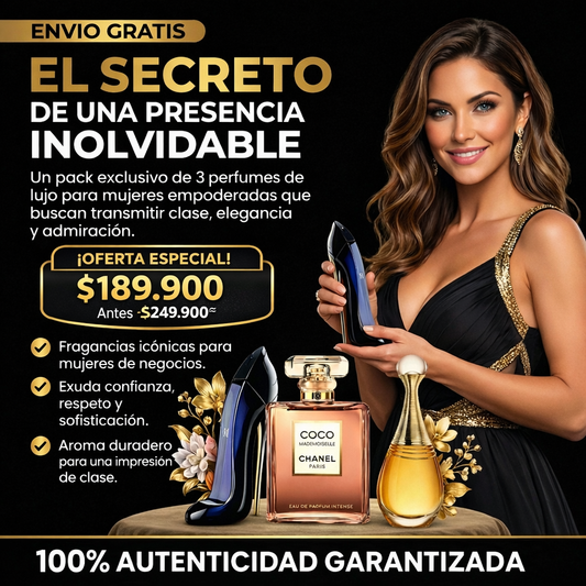 PROMO 3X1 | Perfumes femeninos y elegantes | Coco Chanel: Mademoiselle | Dior: J'Adore | Carolina Herrera: Good Girl✨