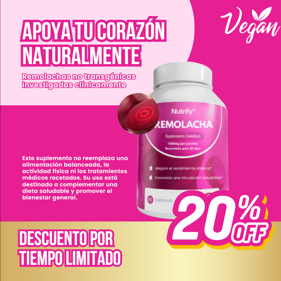 Suplemento de remolacha ¡Promo por tiempo limitado!