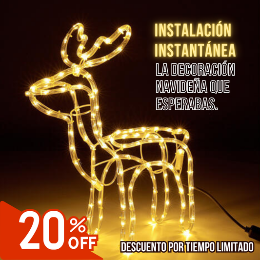 Reno luminoso | Con luz LED | Transforma tu navidad en MAGIA PURA. 🫎✨