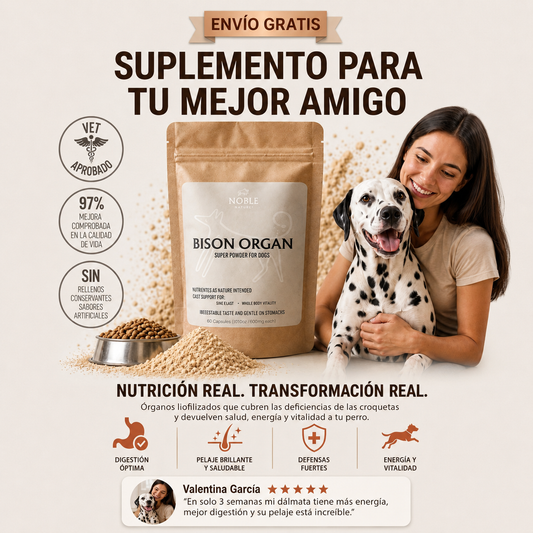 Polvo de órganos de bisonte | Suplemento premium para mascotas