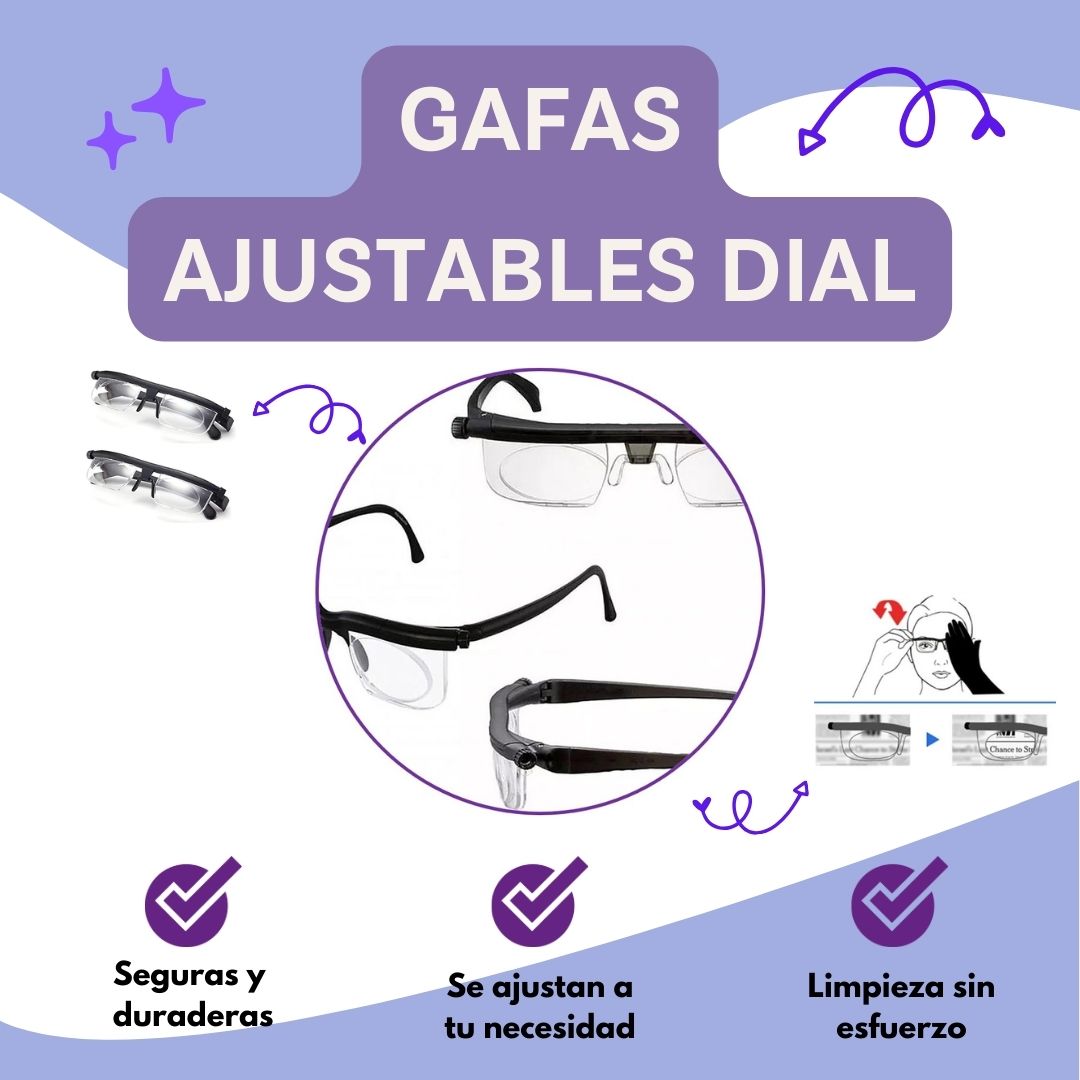 GAFAS AJUSTABLES DIAL™️ Todos las fórmulas médicas en un solo lente