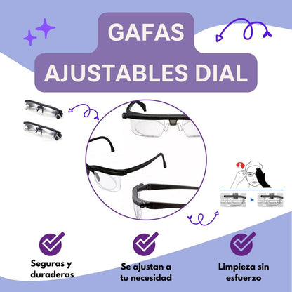 GAFAS AJUSTABLES DIAL™️ Todos las fórmulas médicas en un solo lente
