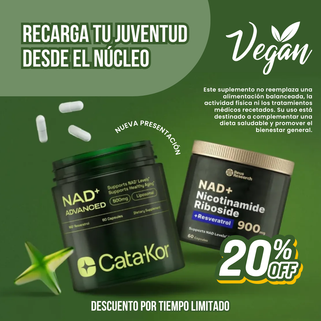 Suplemento NAD + Advanced ¡Rejuvenece notablemente en poco tiempo!