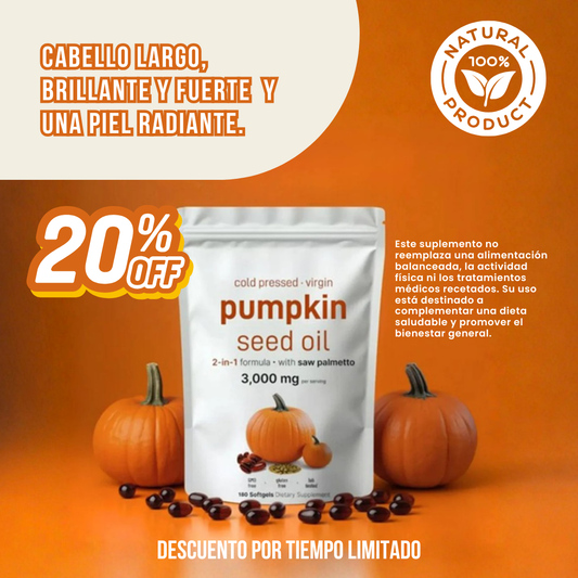 Aceite de semillas de Calabaza ¡Lo que tu cabello y piel necesitaban!