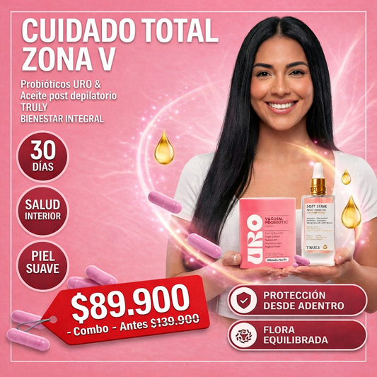 Aceite Truly + probióticos URO | Ritual Dúo: Equilibrio y Suavidad para tu Zona V