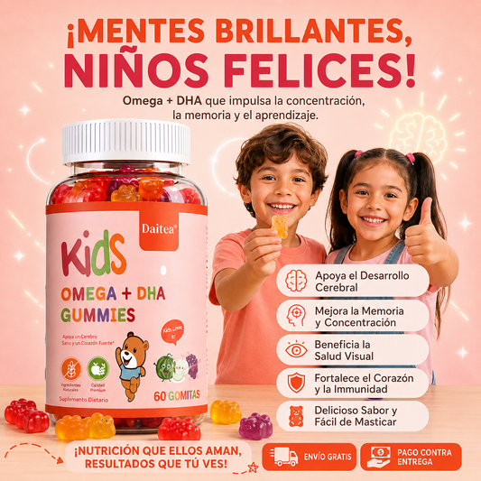 Gomitas de Omega+DHA para niños | Potencia Mental y Vitalidad
