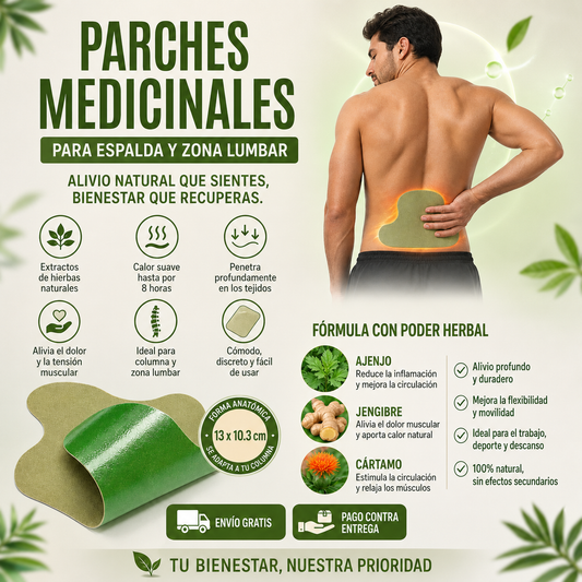 Parches para dolor de espalda X 10 unidades | Alivio Natural y Duradero