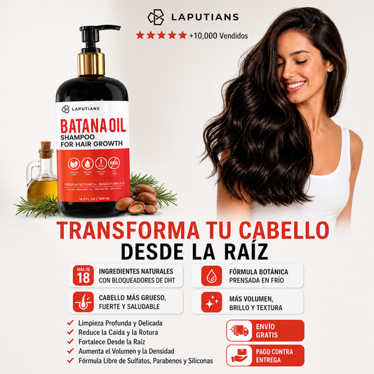 Shampoo de Aceite de Bataná | Crecimiento Capilar Premium