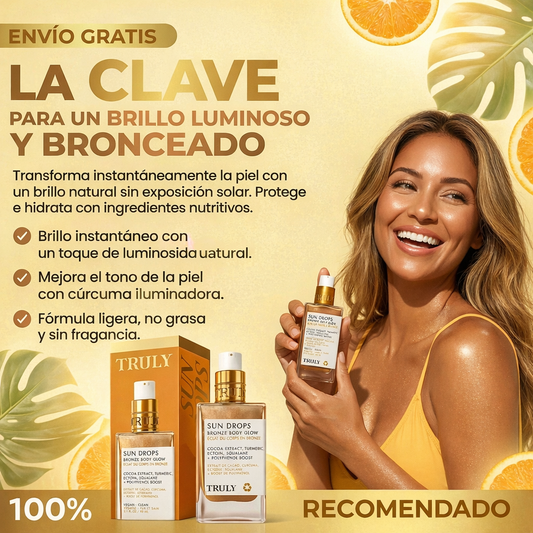 Brillo radiante y bronceado corporal | TRULY | Sun Drops Bronze
