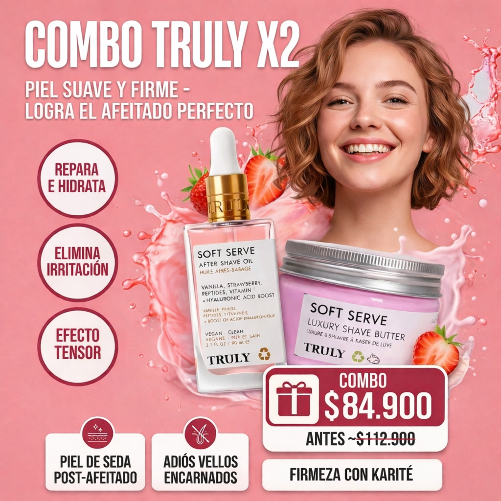 Combo Truly X2 | Aceite y mantequilla corporal | Para una piel extra suave y saludable.